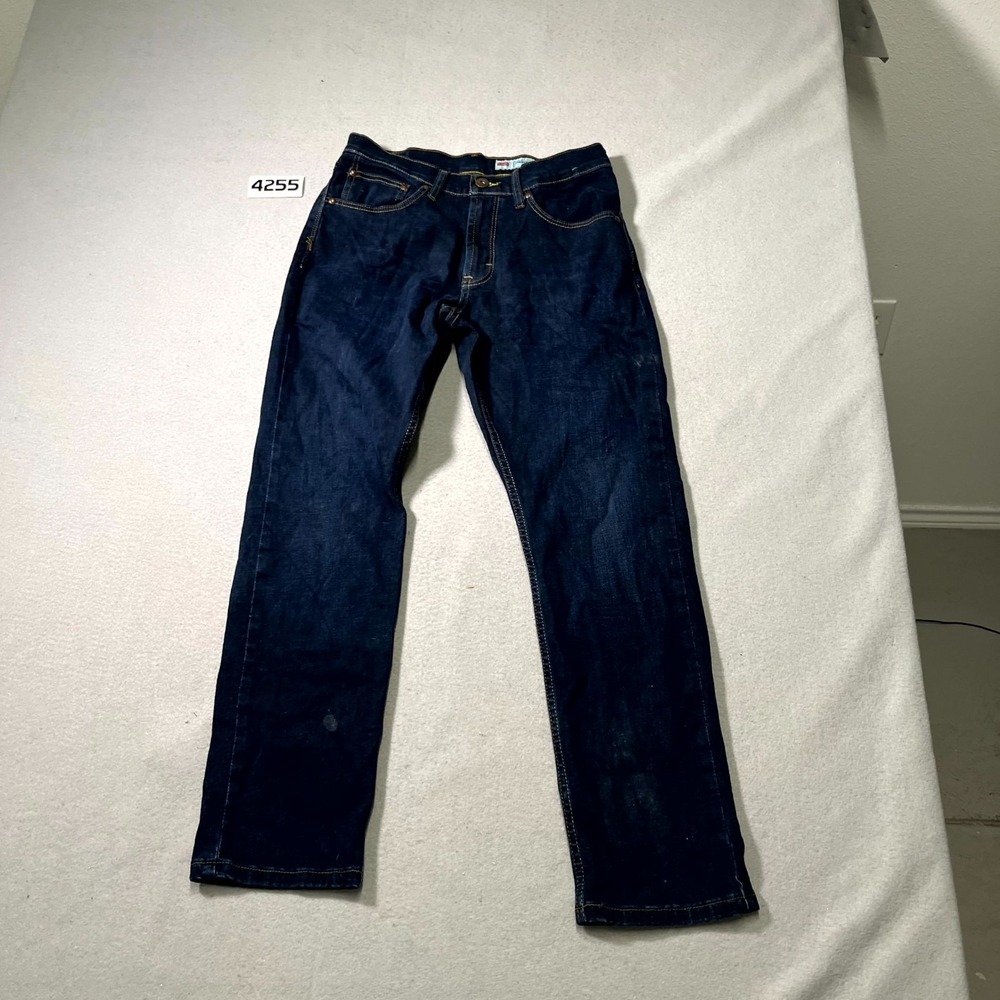 Wrangler Jeans Mens 30x30 Blue Denim Cotton Stretch Athletic Fit Straight Leg